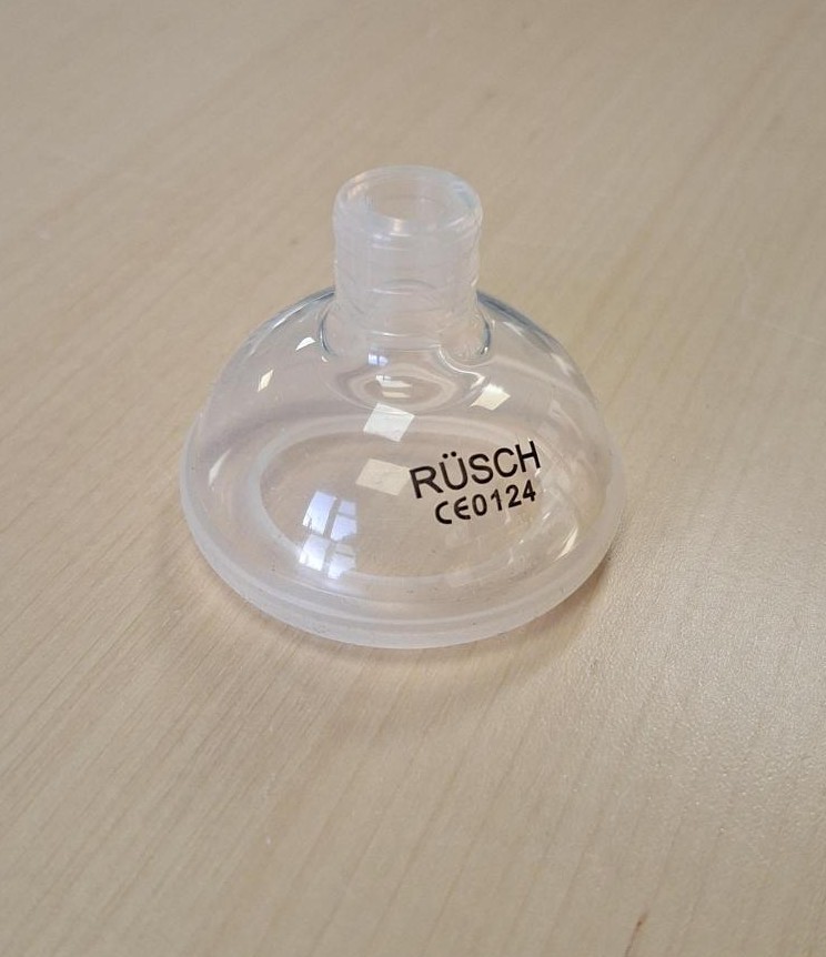 Rüsch Silikone anæstesimaske flergangs, rund, klar, str 0